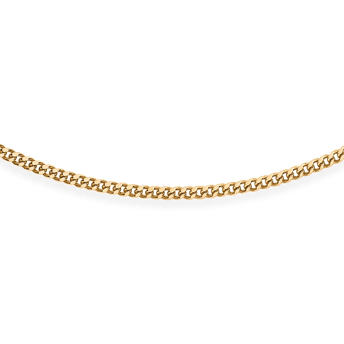 9K Yellow Gold Curb Chain (Size - 24) with Spring Ring Clasp