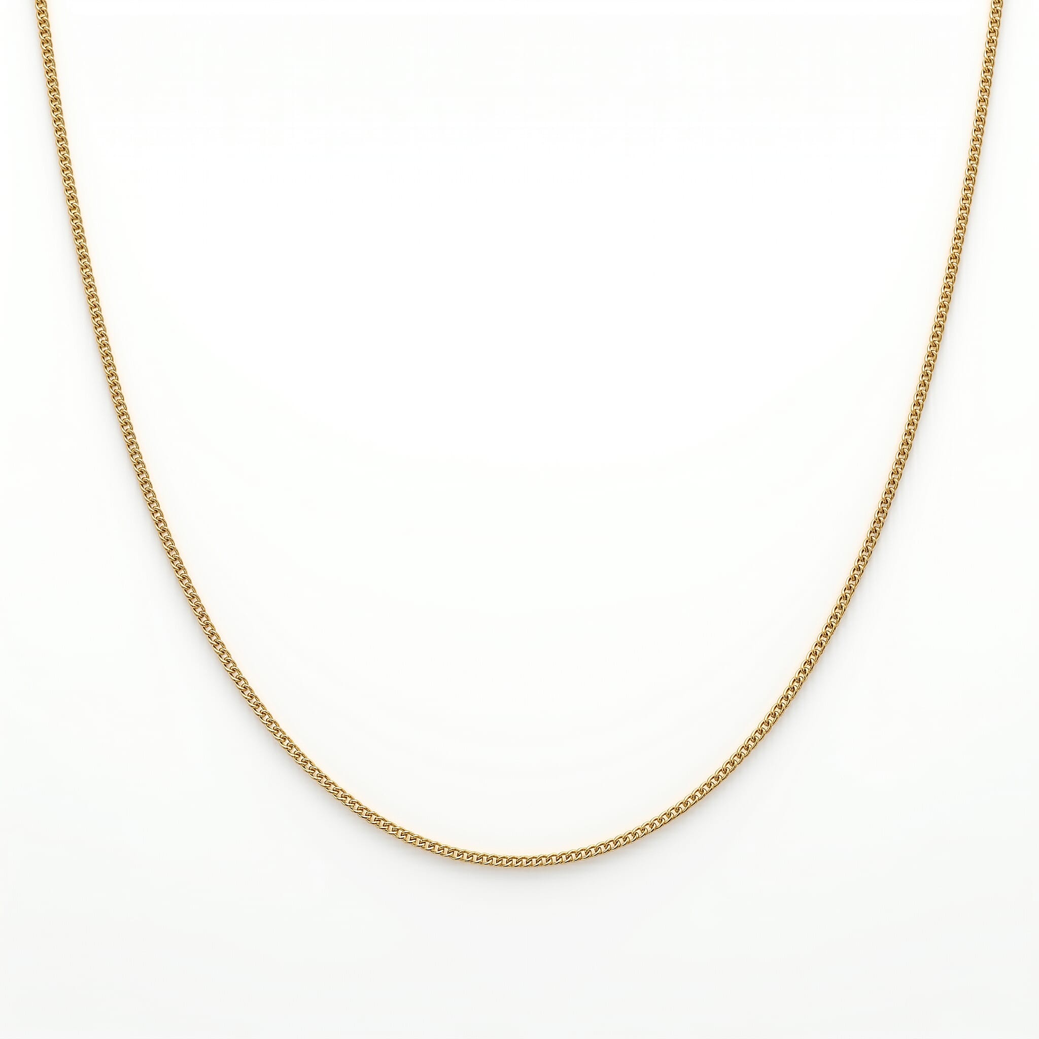 9K Yellow Gold Curb Chain with Spring Ring Clasp