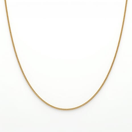 9K Yellow Gold Curb Chain (Size - 18) with Spring Ring Clasp