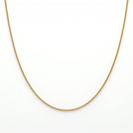 9K Yellow Gold 0.8MM Curb Chain with Spring Ring Clasp 14 Inch 9K Yellow Gold 0.8MM Curb Chain with Spring Ring Clasp 14 Inch