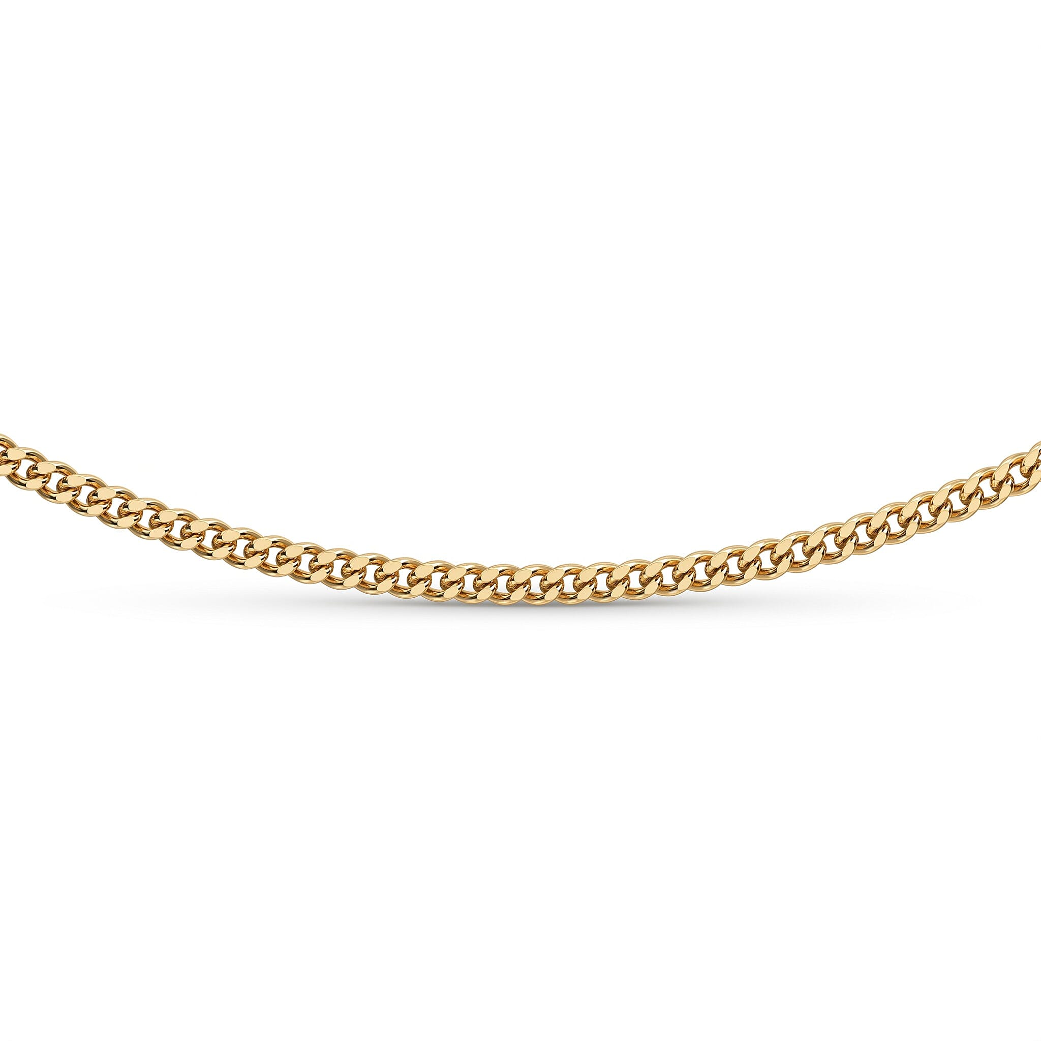 9K Yellow Gold Curb Chain with Spring Ring Clasp