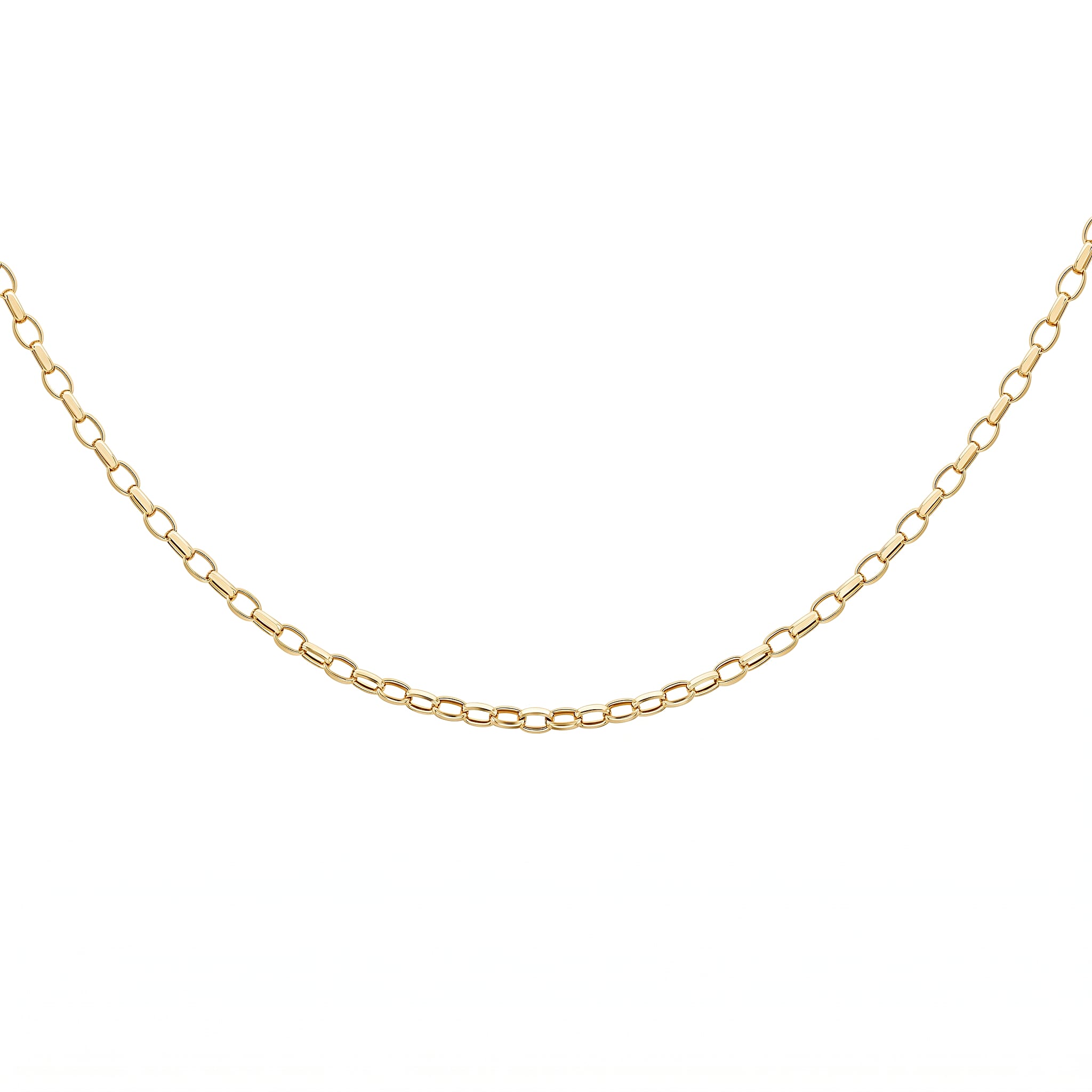 9K Yellow Gold Belcher Chain (Size - 30) with Lobster Clasp, Gold Wt. 3.40 Gms