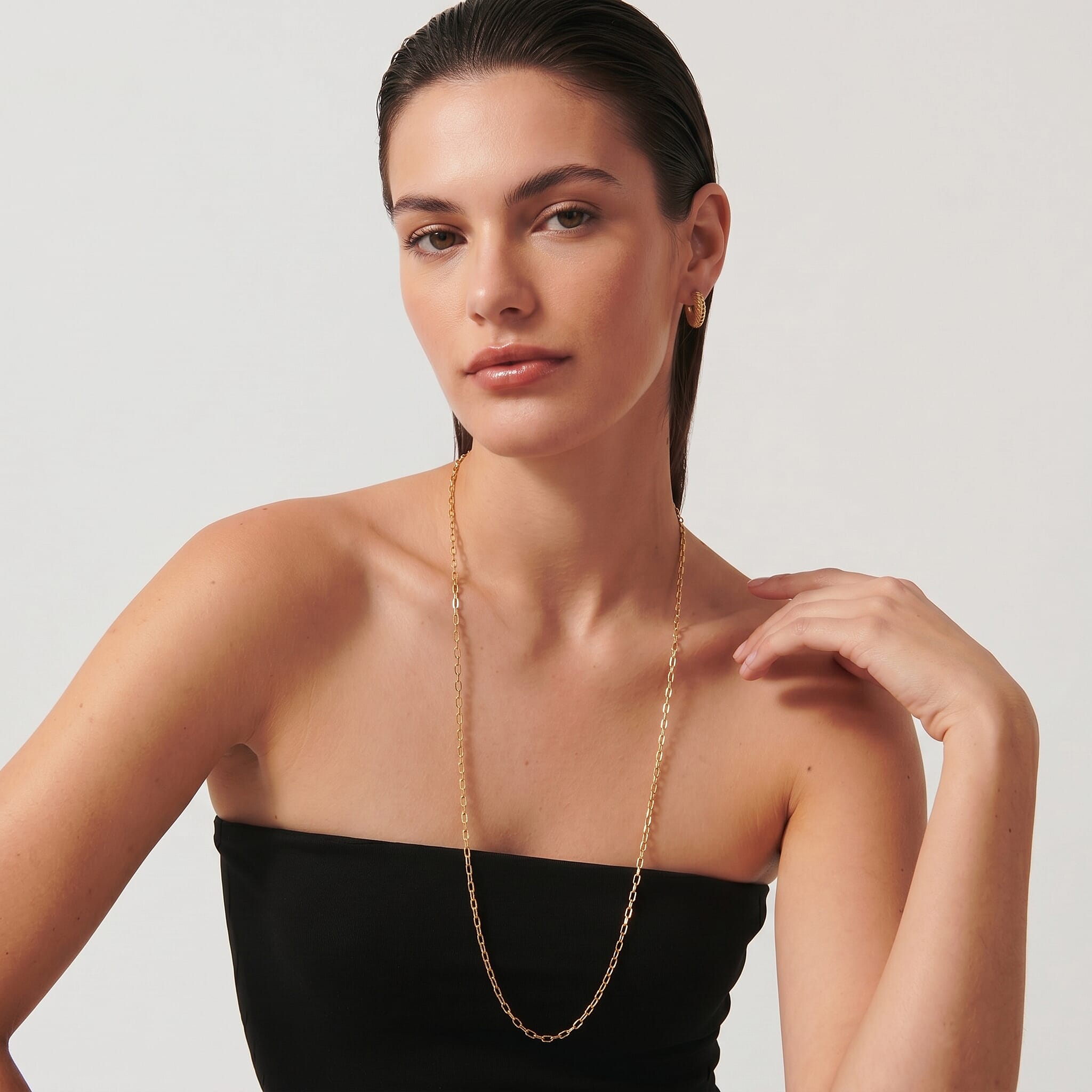 9K Yellow Gold Belcher Chain (Size - 30) with Lobster Clasp, Gold Wt. 3.40 Gms