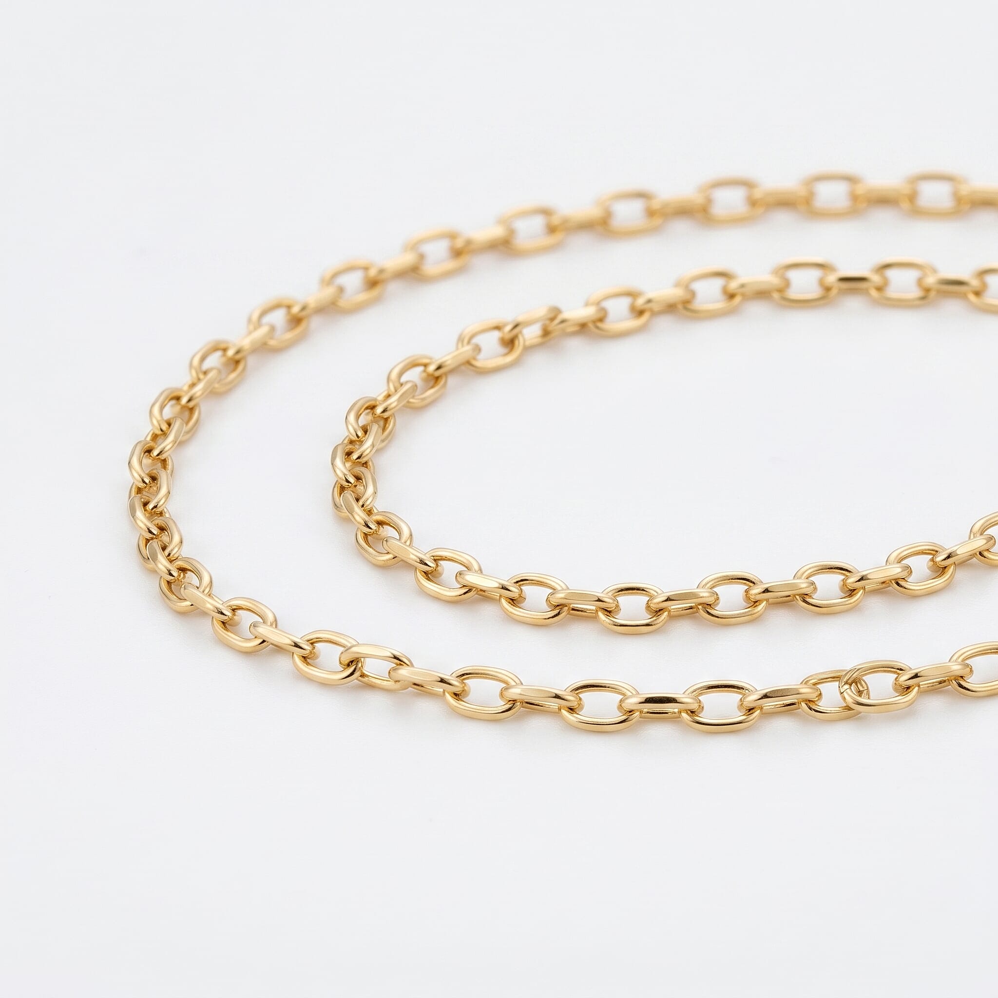 9K Yellow Gold Belcher Chain (Size - 30) with Lobster Clasp, Gold Wt. 3.40 Gms