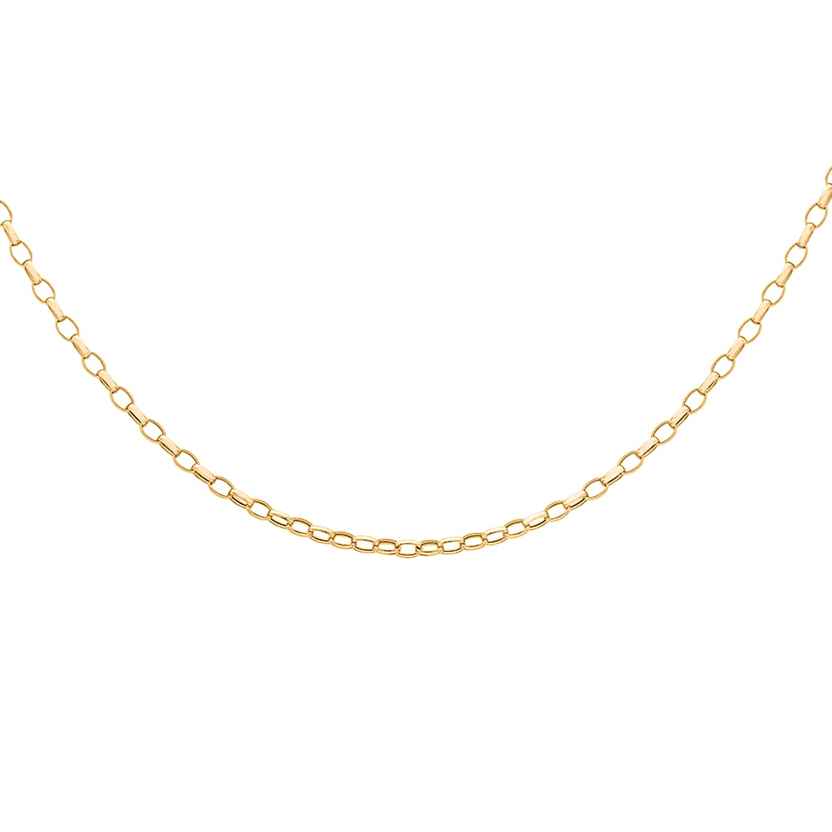 9K Yellow Gold Hollow Belcher Chain (Size - 30) with Lobster Clasp, Gold Wt. 3.40 Gms
