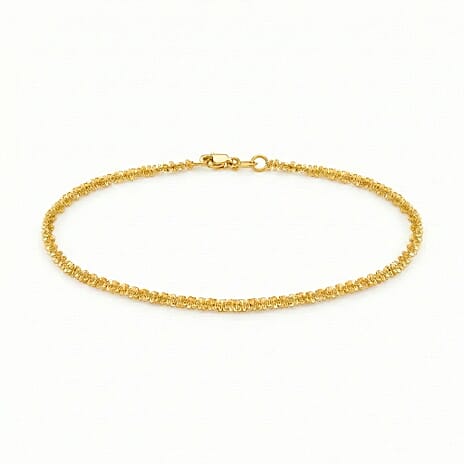 9K Yellow Gold Criss Cross Bracelet (Size - 7.5) with Lobster Clasp