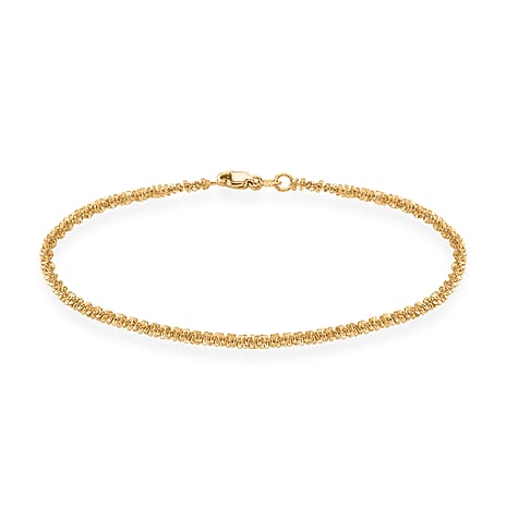 9K Yellow Gold Criss Cross Bracelet (Size - 7.5) with Lobster Clasp
