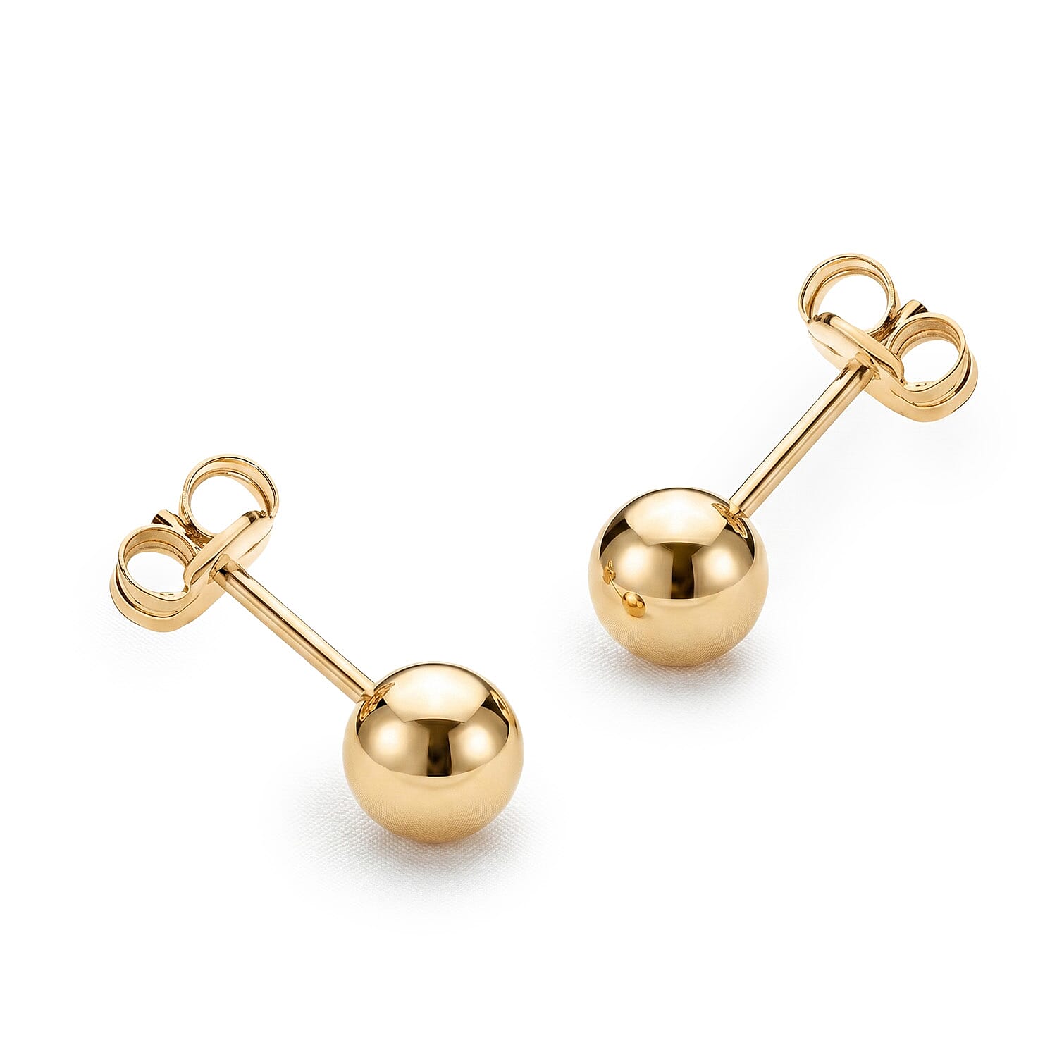 9K Yellow Gold Stud Earring with Push Back