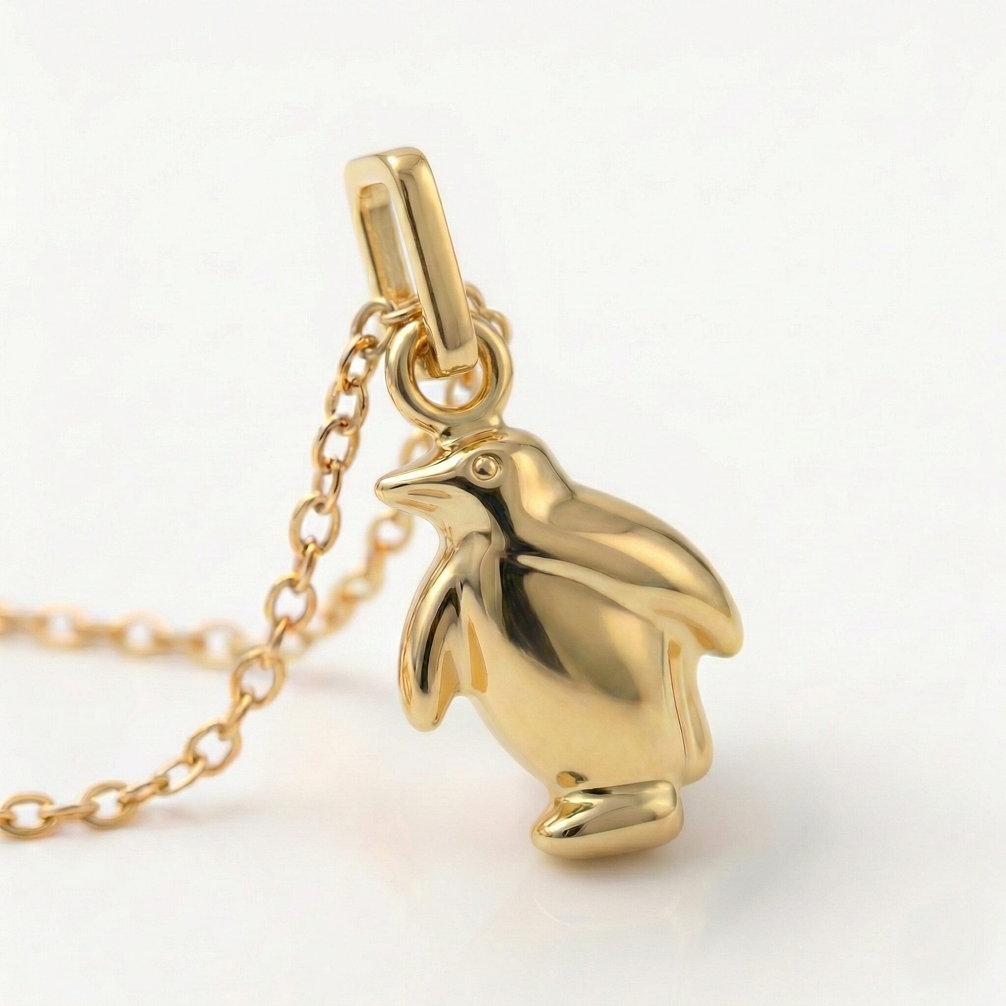 9K Yellow Gold Penguin Pendant
