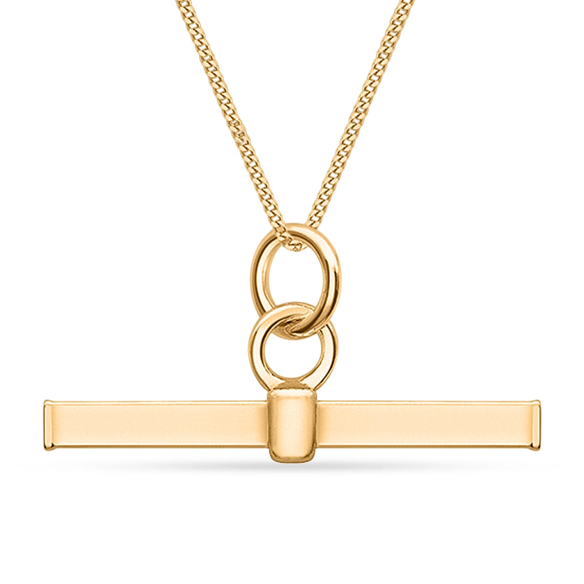 9K Yellow Gold T-Bar Pendant