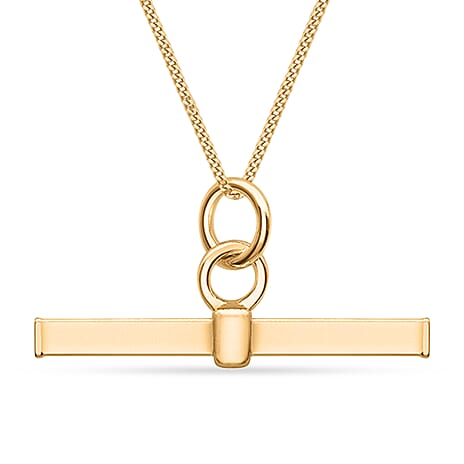 9K Yellow Gold T-Bar Pendant