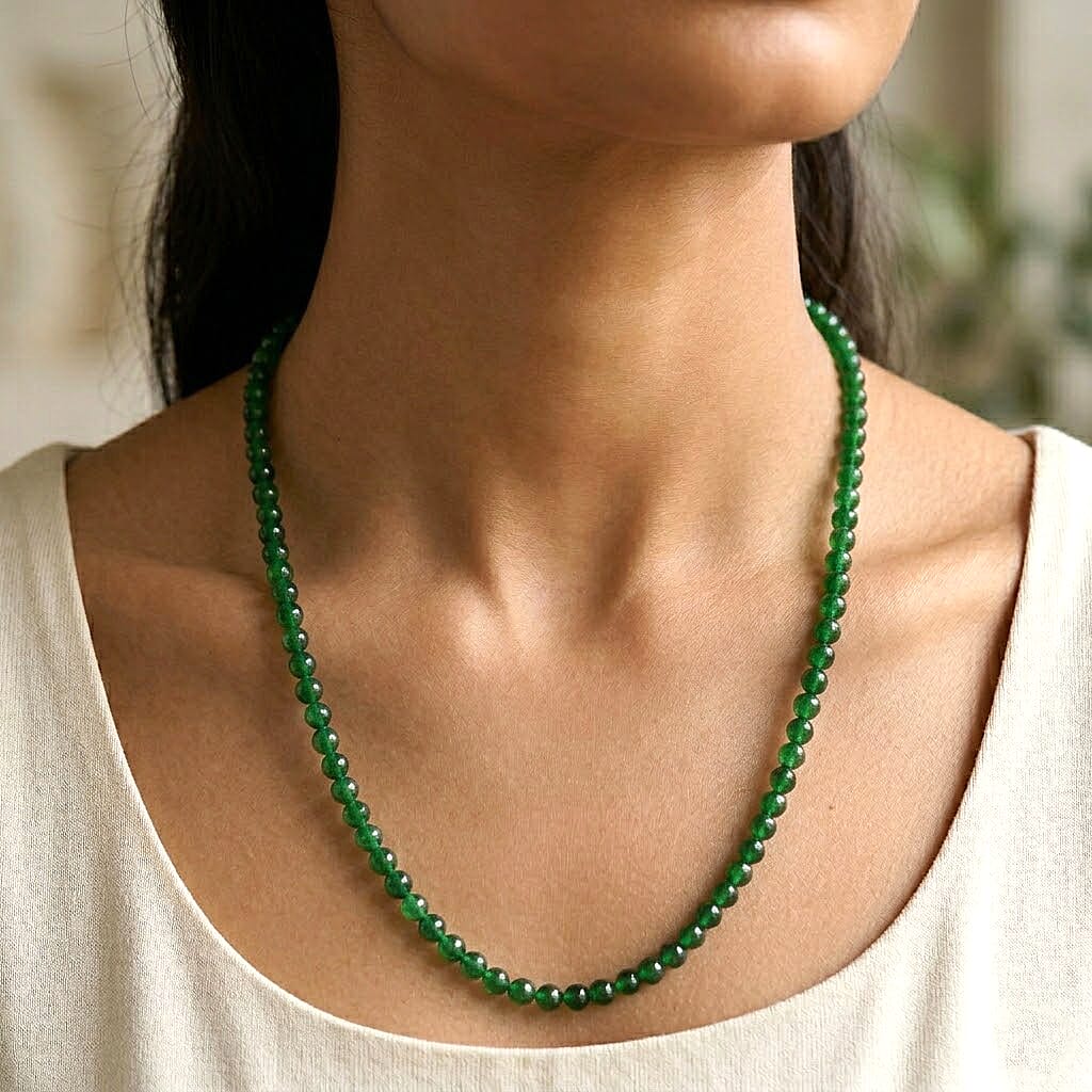 D'Joy - Very Rare AAAA Natural Chrome Diopside Necklace in Gold Overlay Sterling Silver With Lobster Clasp (Size - 20-2 Ext) 85.00 Ct.