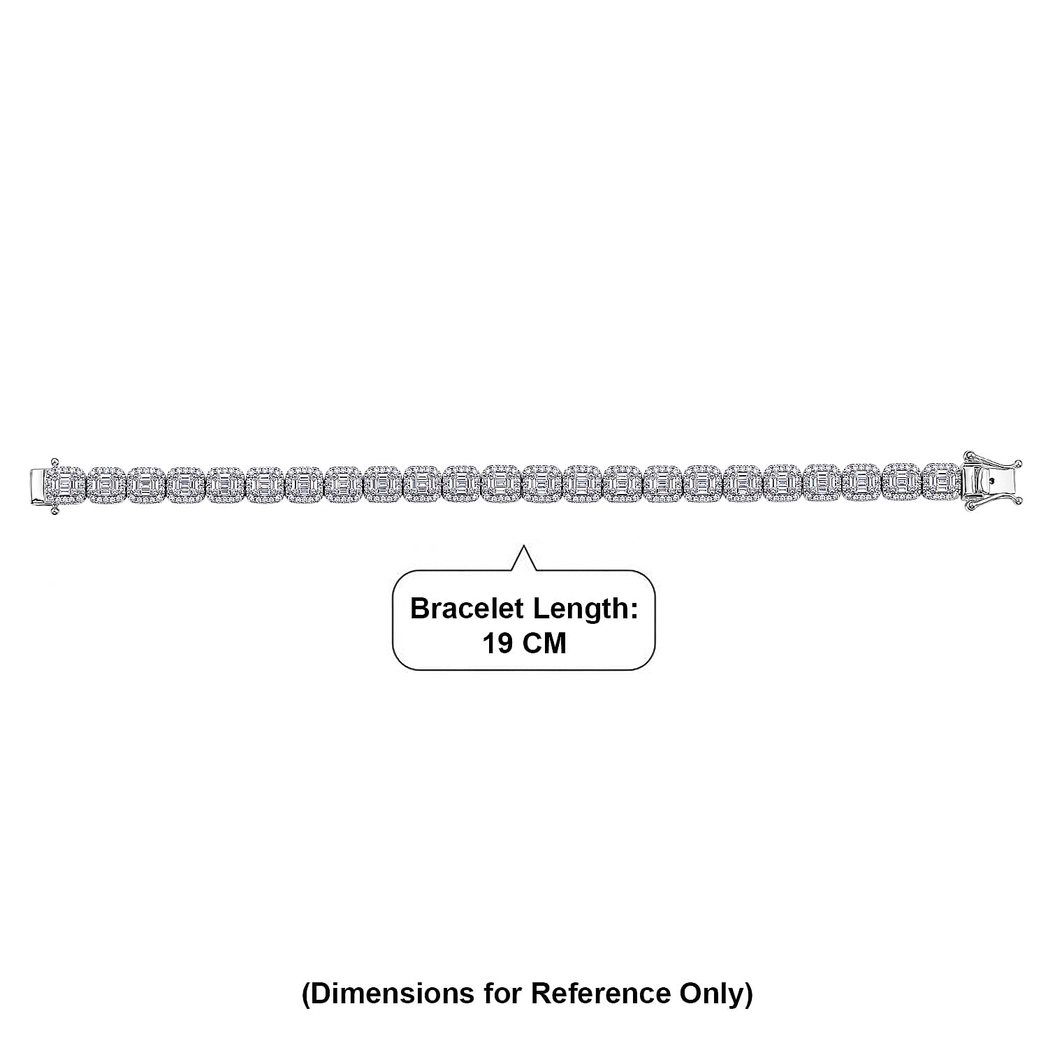 Luxuriant - SGL Certified Lab Grown Diamond (SI-G-H) Tennis Bracelet (Size - 7.5) in Rhodium Overlay Sterling Silver 5.00 Ct, Silver Wt. 17.00 Gms