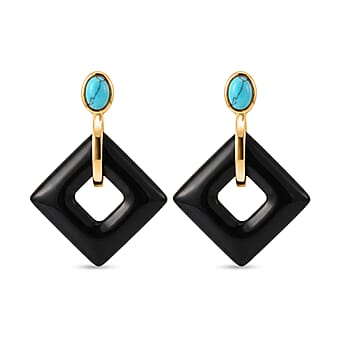 https://tjcuk.sirv.com/Products/85/9/8595080/Shungite-Blue-Howlite-Geometric-Drop-Earring-in-Yellow-Gold-Tone-53-00_8595080.jpg?w=342&h=342