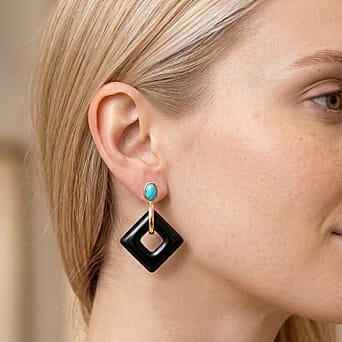 https://tjcuk.sirv.com/Products/85/9/8595080/Shungite-Blue-Howlite-Geometric-Drop-Earring-in-Yellow-Gold-Tone-53-00_8595080_1.jpg?w=342&h=342