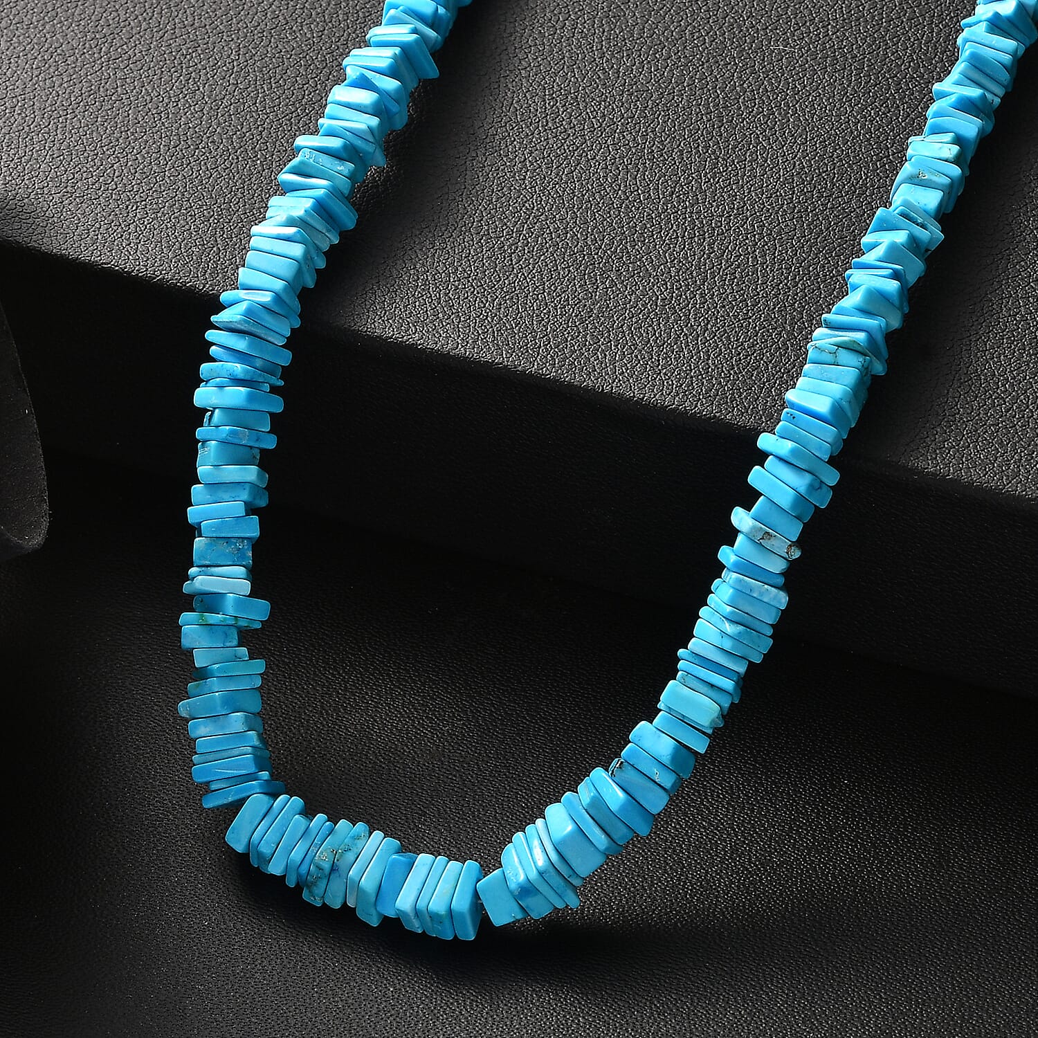 D'Joy - Turquoise Necklace (Size - 18-2 Ext) in Rhodium Overlay Sterling Silver 95.00 Ct.