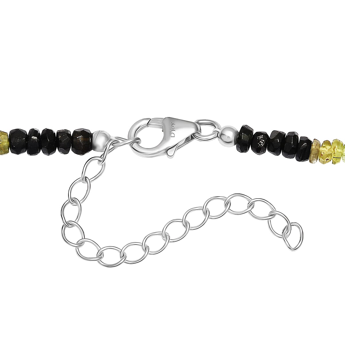 D'Joy - Multi-Tourmaline Necklace (Size - 18-2 Ext) in Rhodium Overlay Sterling Silver 55.00 Ct.