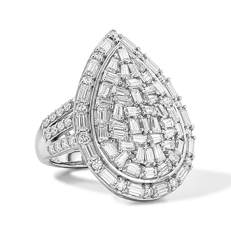Royal Bali Collection - D'Joy Moissanite Ring in Rhodium Overlay Sterling Silver 2.90 Ct.