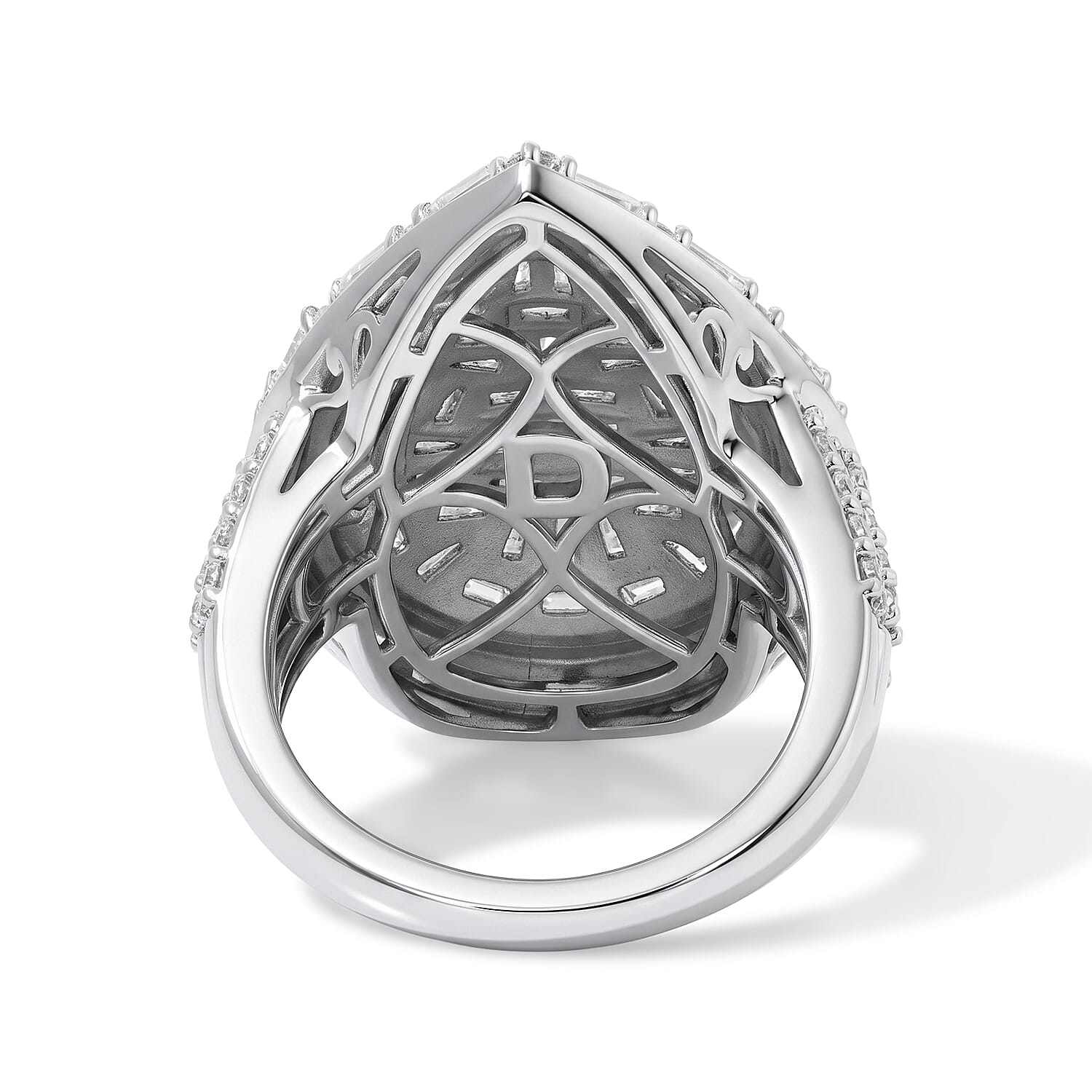 Royal Bali Collection - D'Joy Moissanite Ring in Rhodium Overlay Sterling Silver 2.90 Ct.