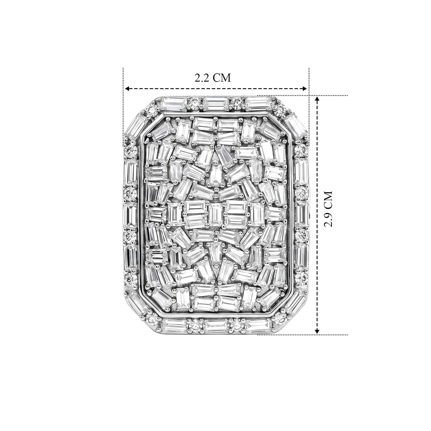 Royal Bali Collection - D'Joy Moissanite Ring in Rhodium Overlay Sterling Silver 4.00 Ct.