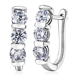 D'Joy Moissanite Fancy Earring in 18K YG PlatingSterling Silver  1.410  Ct.