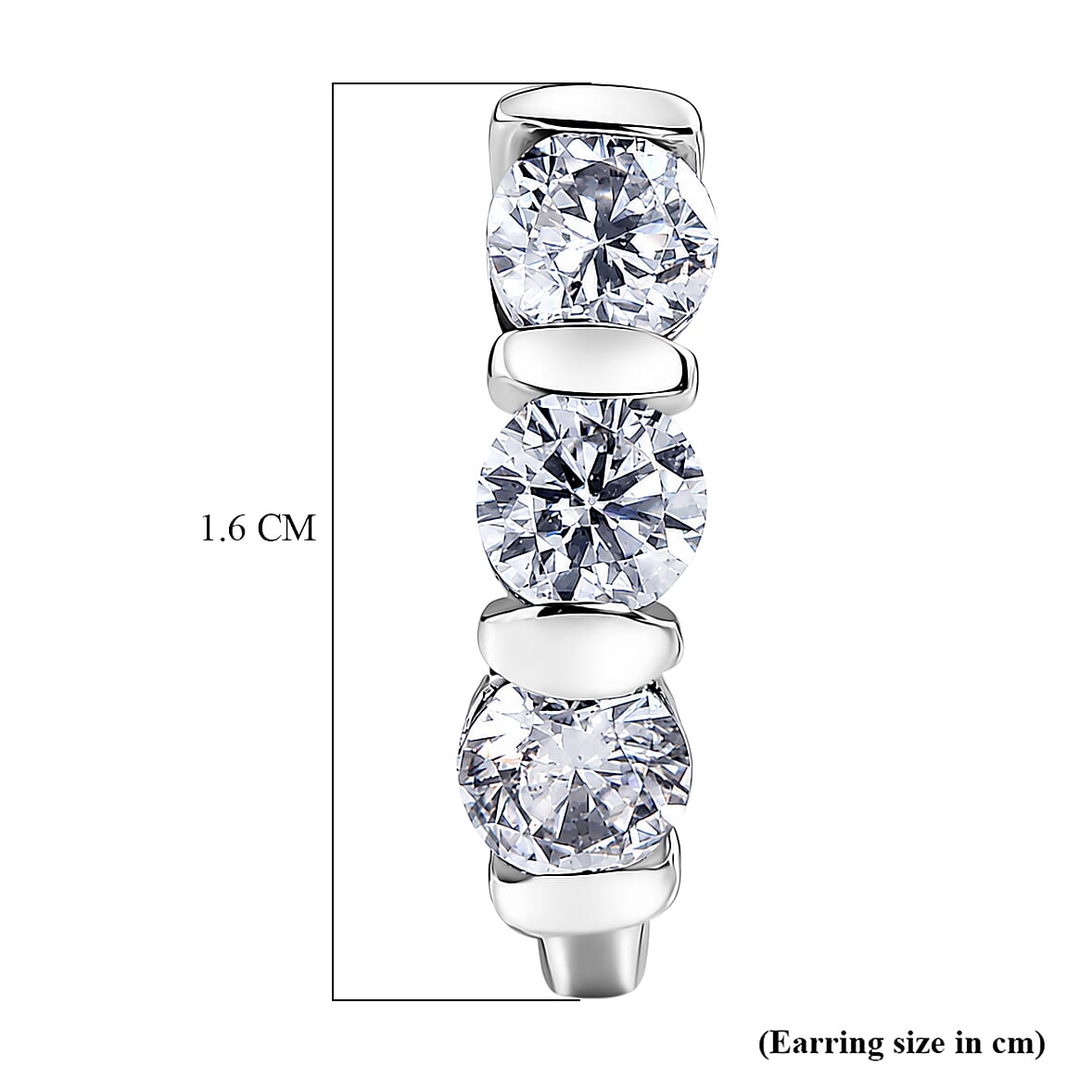 D'Joy Moissanite Fancy Earring in Platinum OverlaySterling Silver  1.410  Ct.
