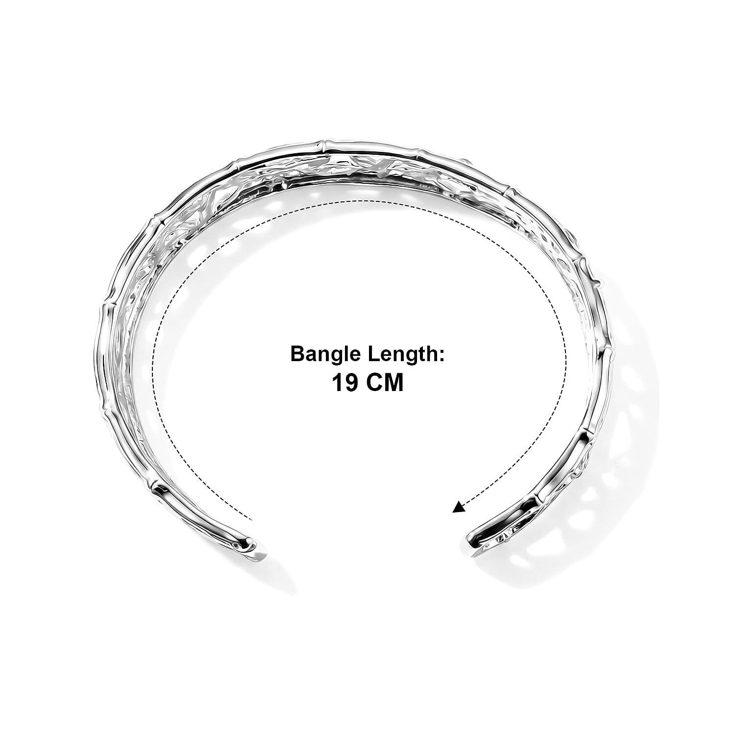 Royal Bali Collection - D'Joy Sterling Silver Cuff Bangle (Size - 7.5), Silver Wt. 24.80 Gms