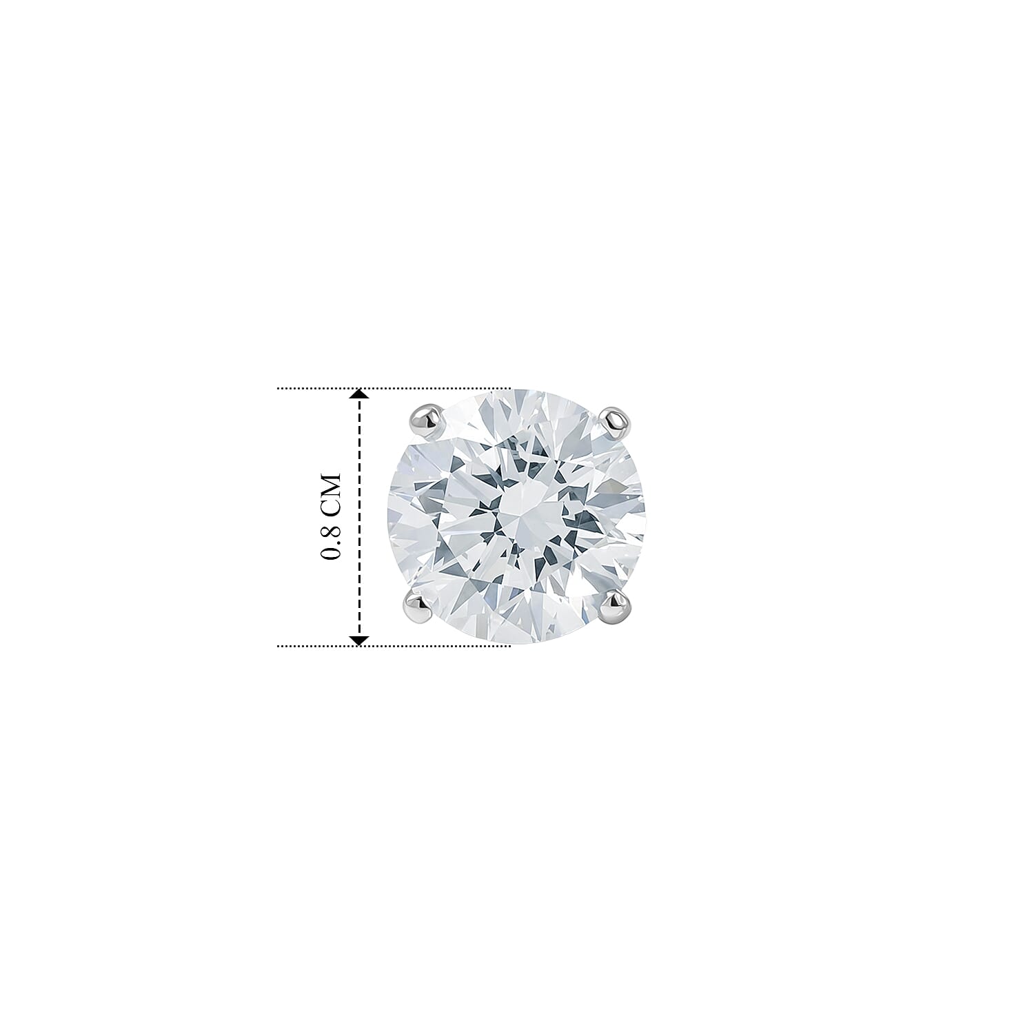 Luxuriant - 9K White Gold SGL Certified Lab Grown Diamond (SI-G-H) Solitaire Stud Push Post Earring 3.10 Ct.