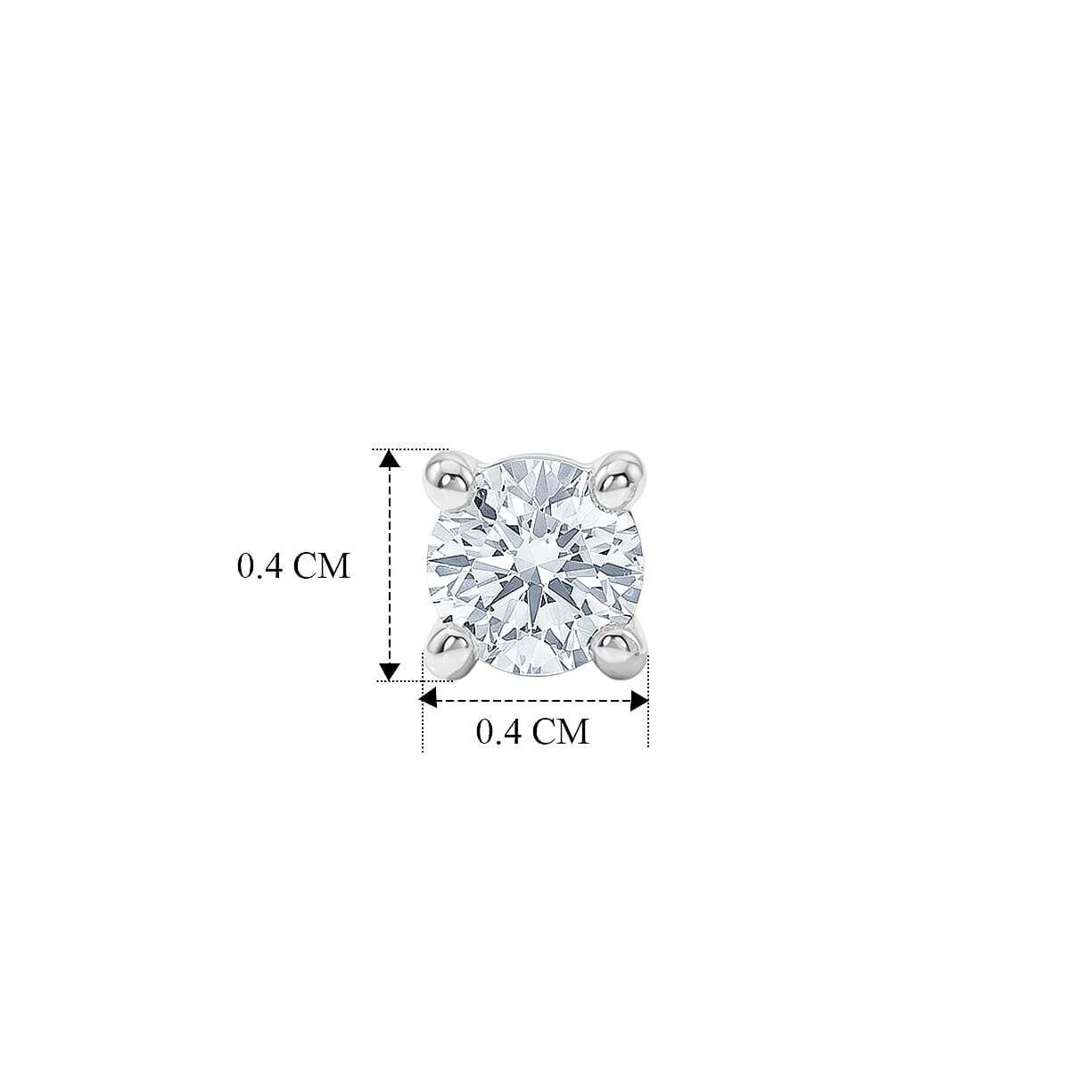 Luxuriant - 14K White Gold SGL Certified Lab Grown Diamond (SI-G-H) Solitaire Stud Push Post Earring 0.25 Ct.