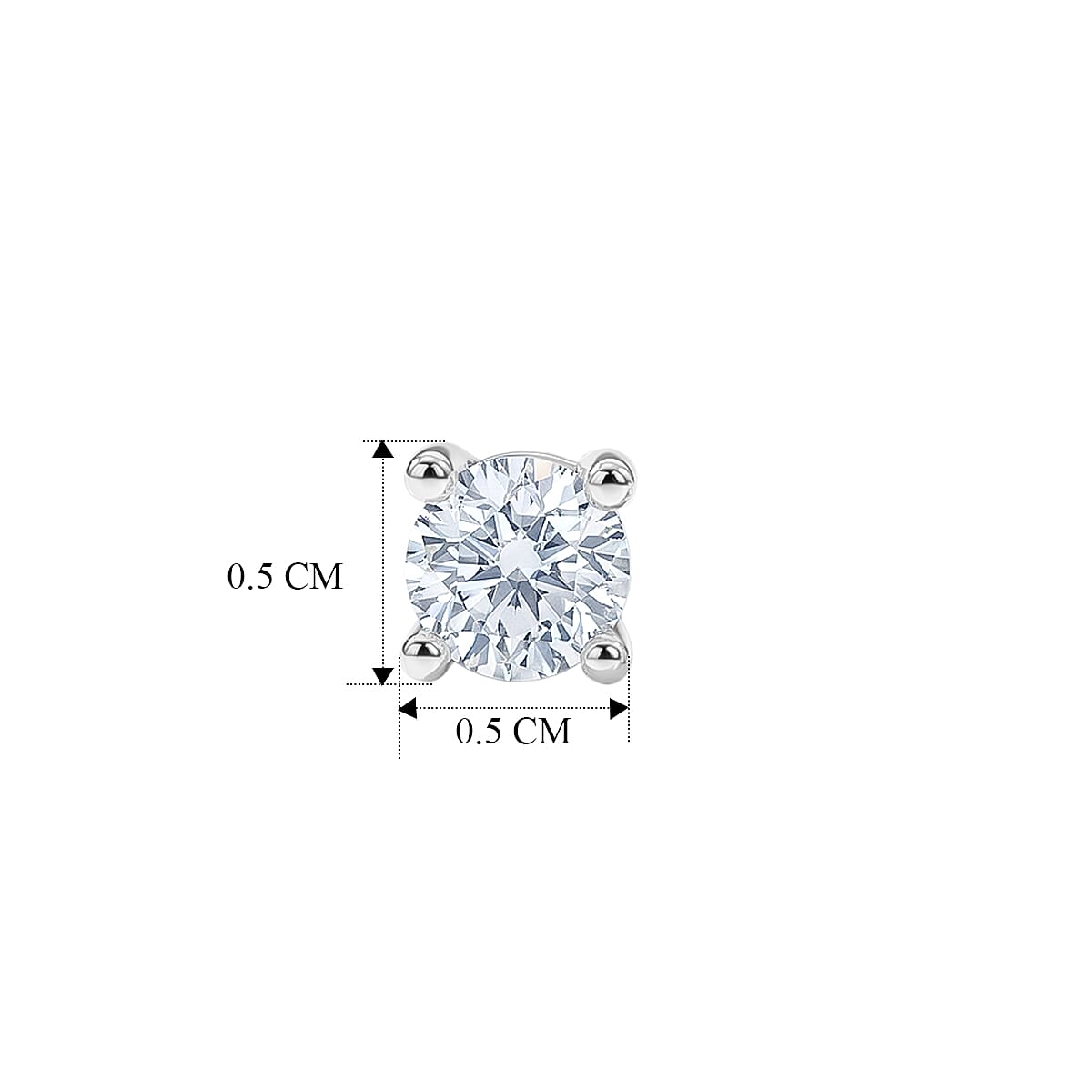 Luxuriant - 14K White Gold SGL Certified Lab Grown Diamond (SI-G-H) Solitaire Stud Push Post Earring 0.50 Ct.