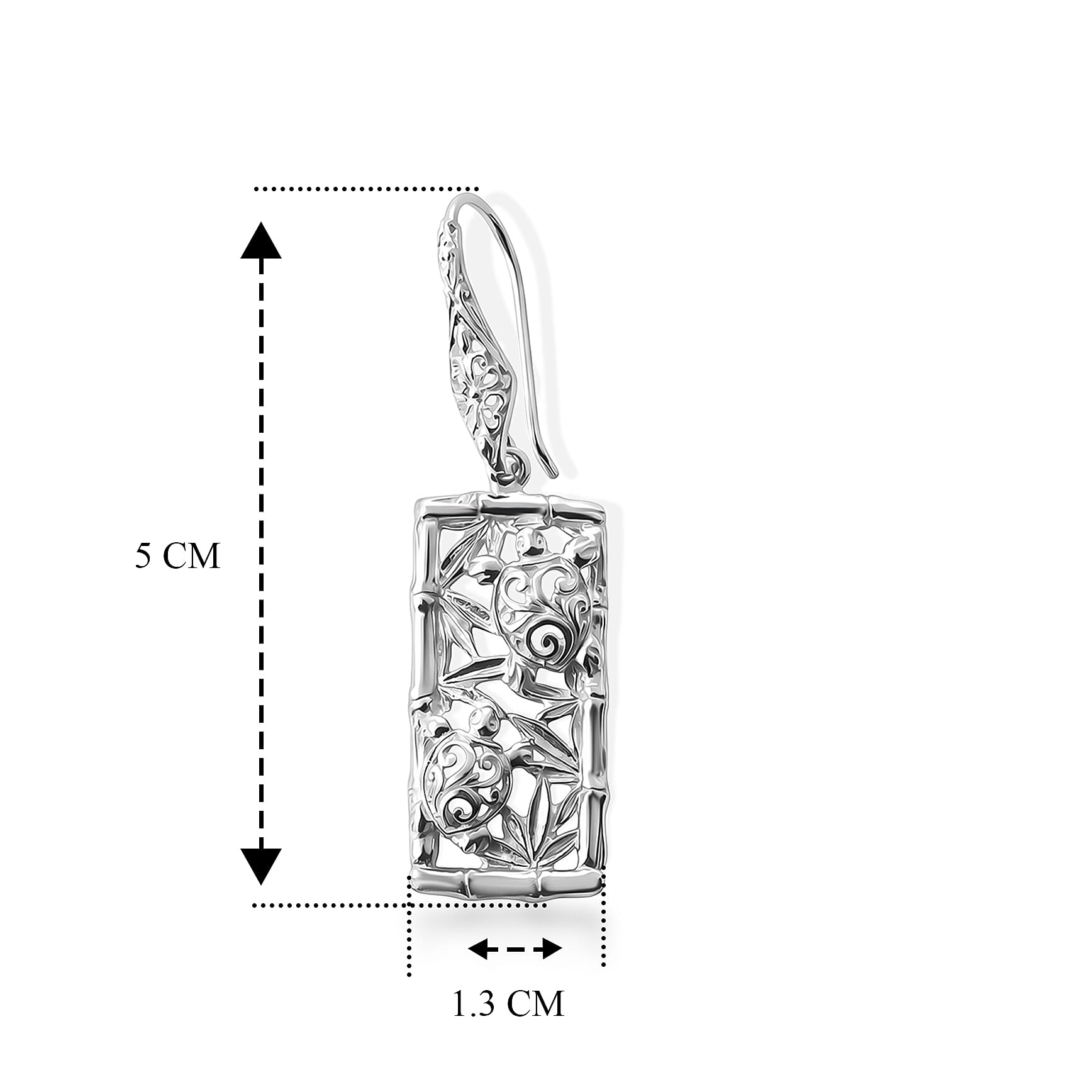 Royal Bali Collection - D'Joy Sterling Silver Turtle Earring with Hook