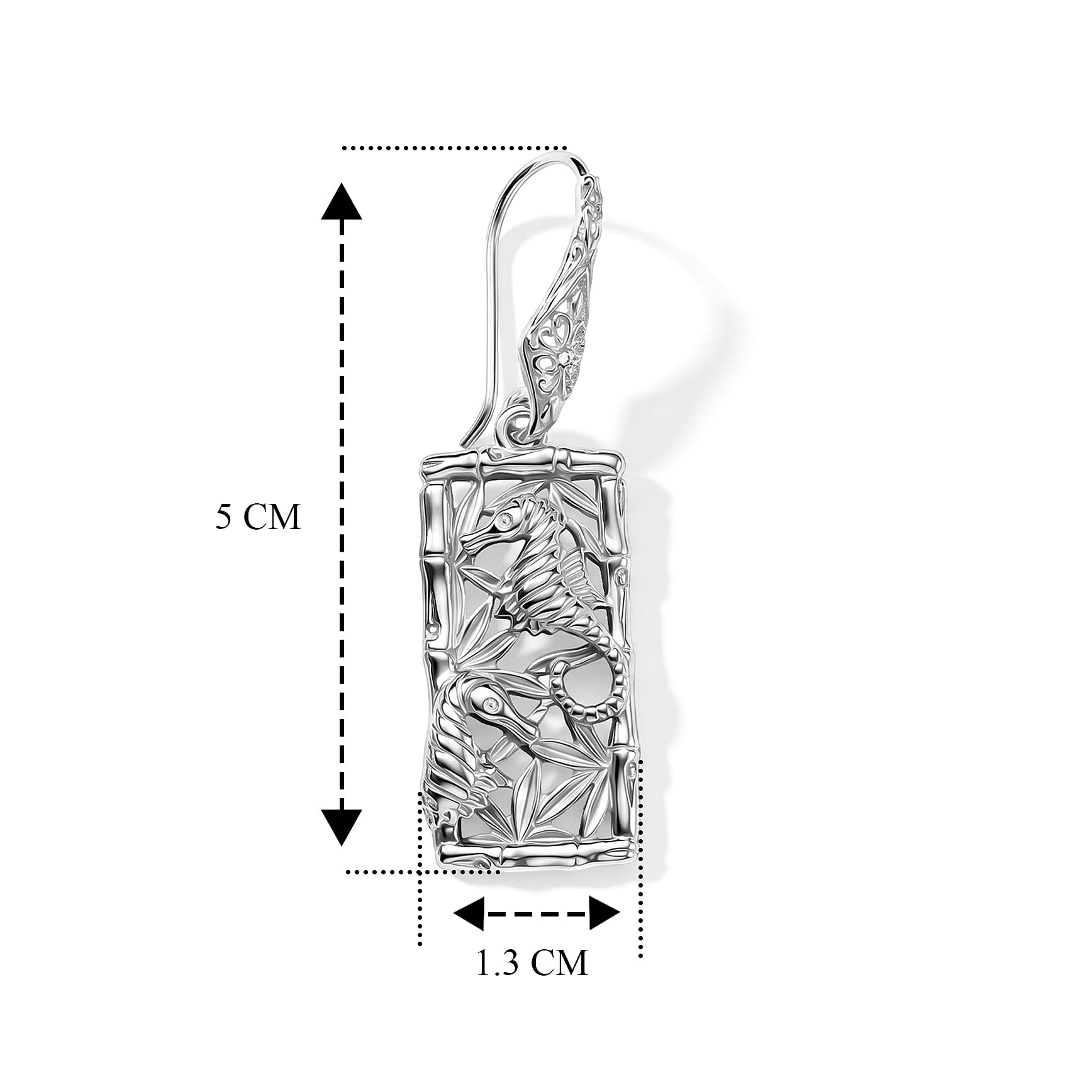 Royal Bali Collection - D'Joy Sterling Silver Seahorse Earring with Hook