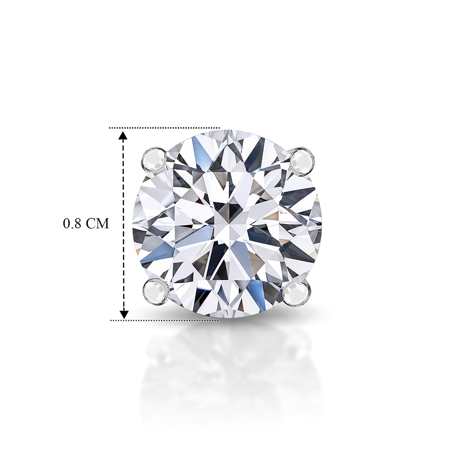 Luxuriant - 14K White Gold SGL Certified Lab Grown Diamond (SI-G-H) Solitaire Stud Push Post Earring 3.10 Ct.