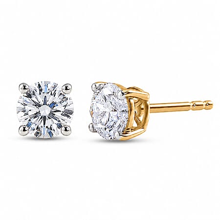 LUXURIANT Lab Grown Diamond Solitaire Stud Earrings LUXURIANT Lab Grown Diamond Solitaire Stud Earrings