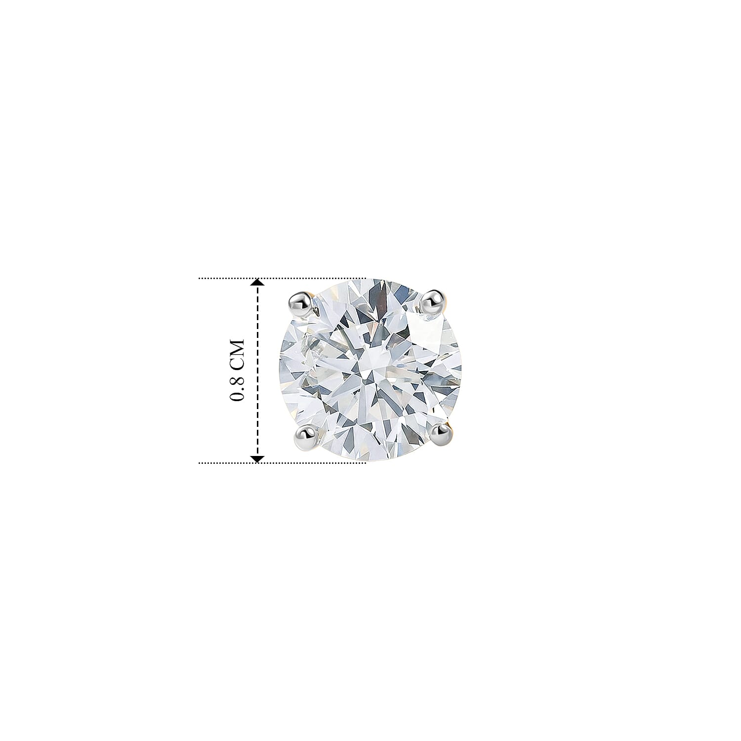 Luxuriant - 9K Yellow Gold SGL Certified Lab Grown Diamond (SI-G-H) Solitaire Stud Push Post Earring 3.10 Ct.