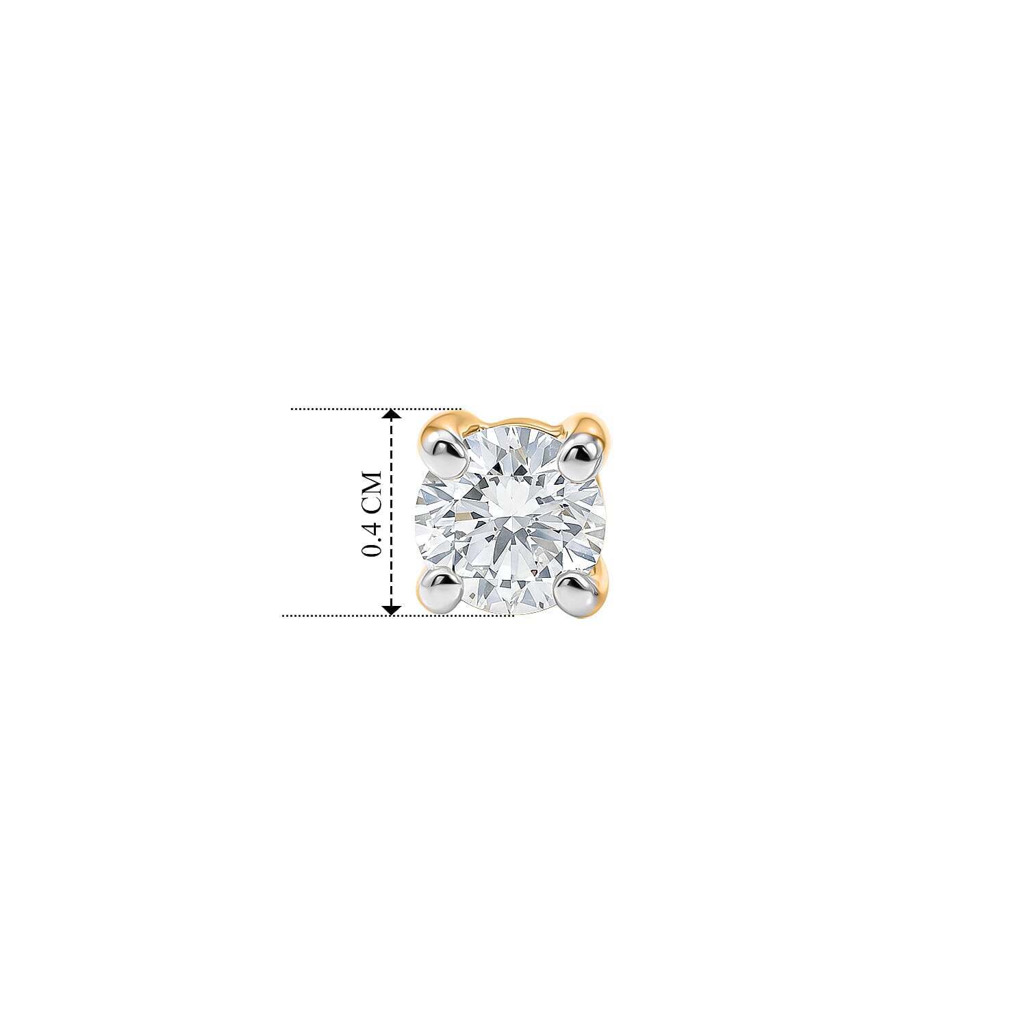 Luxuriant - 14K White Gold SGL Certified Lab Grown Diamond (SI-G-H) Solitaire Stud Push Post Earring 0.50 Ct.