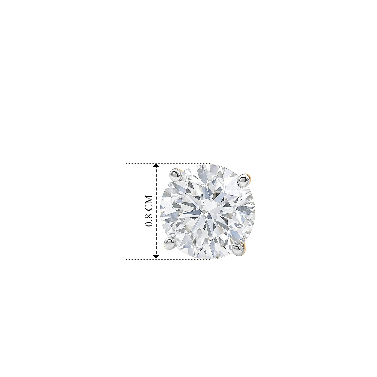 Luxuriant - 14K Yellow Gold SGL Certified Lab Grown Diamond (SI-G-H) Solitaire Stud Push Post Earring 3.10 Ct.