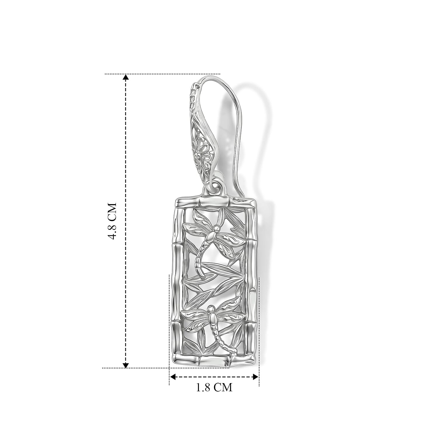 Royal Bali Collection - D'Joy Sterling Silver Dragonfly Earring with Hook