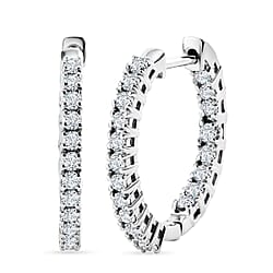 Luxuriant - Lab Grown Diamond (SI-G-H) Full Hoop Earring in 18K Vermeil Yellow Gold Plated Sterling Silver 1.00 Ct.