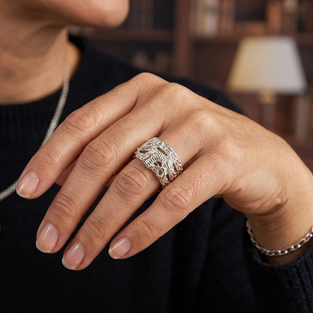 Royal Bali Collection - D'Joy Sterling Silver Dragon Ring