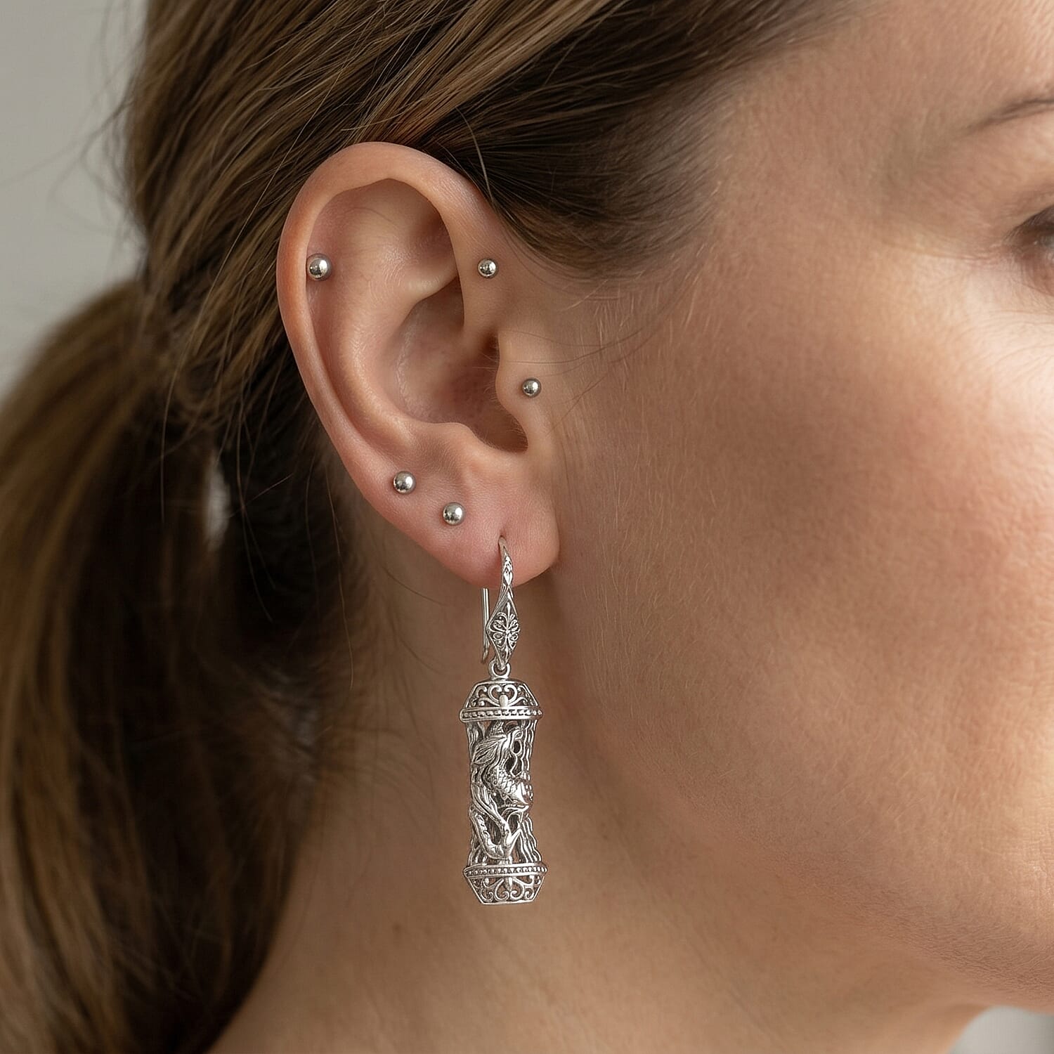 Royal Bali Collection - D'Joy Sterling Silver Earring with Hook