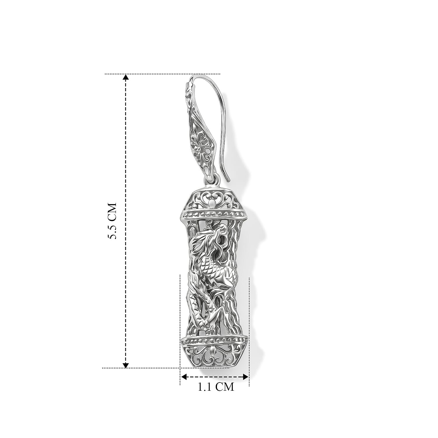 Royal Bali Collection - D'Joy Sterling Silver Earring with Hook