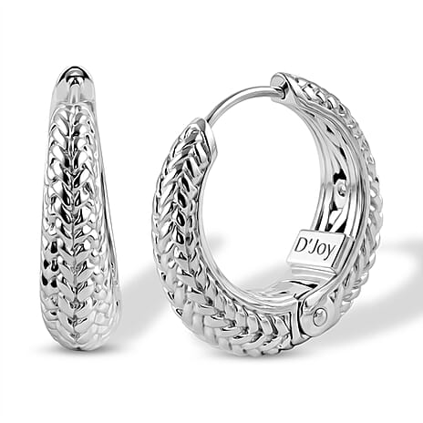 Royal Bali Collection - D'Joy Sterling Silver Filigree Hoop Earring, Silver Wt. 10.20 Gms