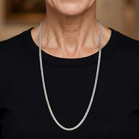 Royal Bali Collection - D'Joy Sterling Silver Tulangnaga Necklace (Size - 30) with Lobster Clasp