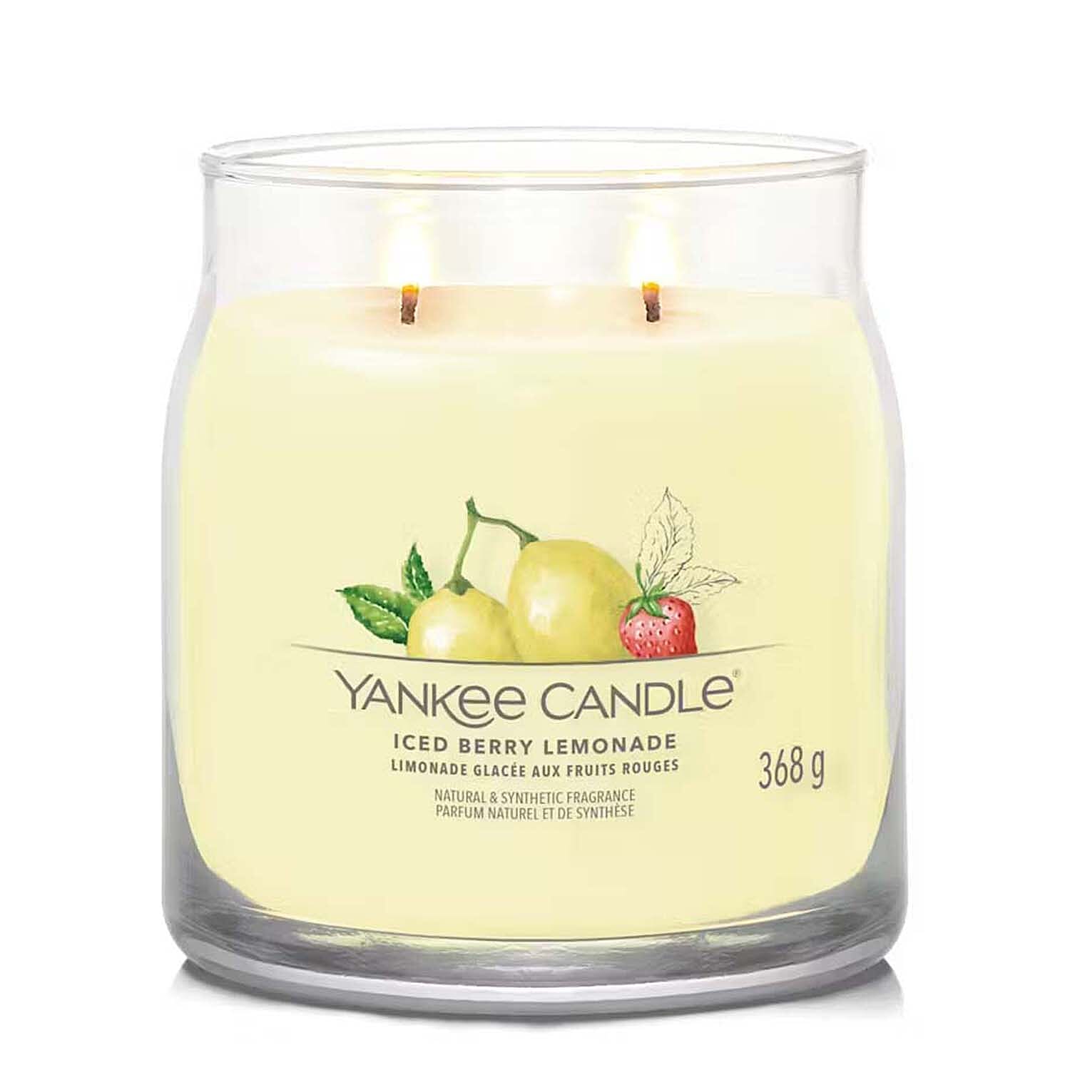 YANKEE CANDLE  2 Wick Candle (368 Grams - Burn Time 35-50 Hours) - Iced Berry Lemonade