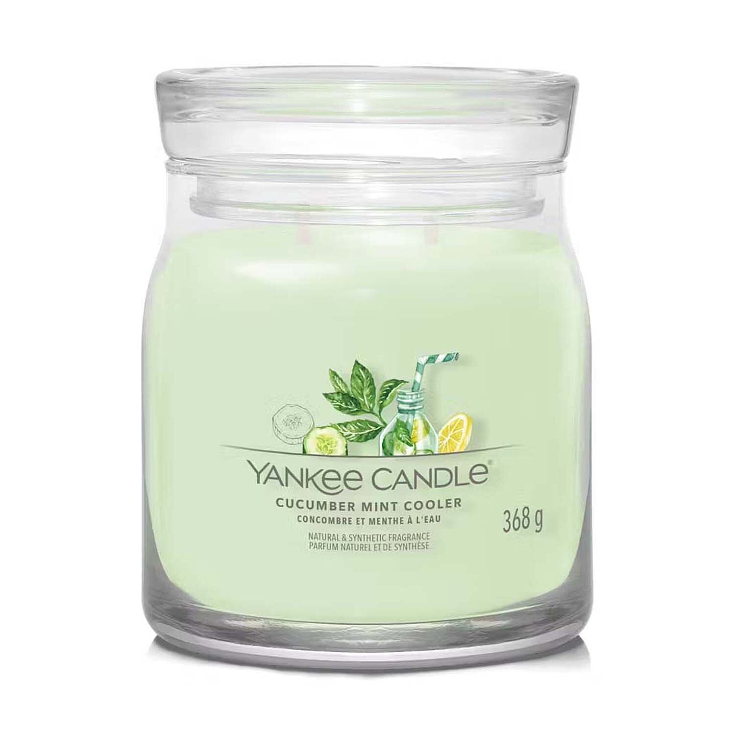 YANKEE CANDLE  2 Wick Candle (368 Grams - Burn Time 35-50 Hours) - Cucumber Mint Cooler