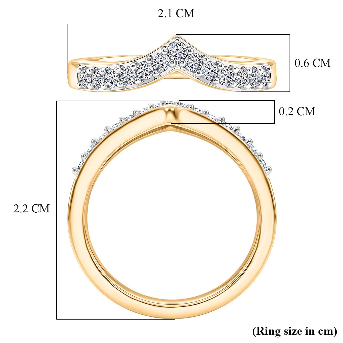 LUXURIANT - Lab Grown Diamond (SI-G-H) Band Ring in Sterling Silver 0.25 Ct.