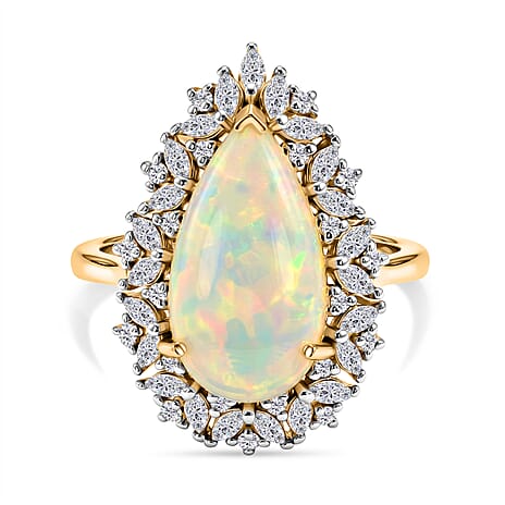 Luxuriant - Lab Grown Diamond (SI-G-H) Band Ring in 18K Vermeil Yellow Gold Plated Sterling Silver 0.25 Ct.