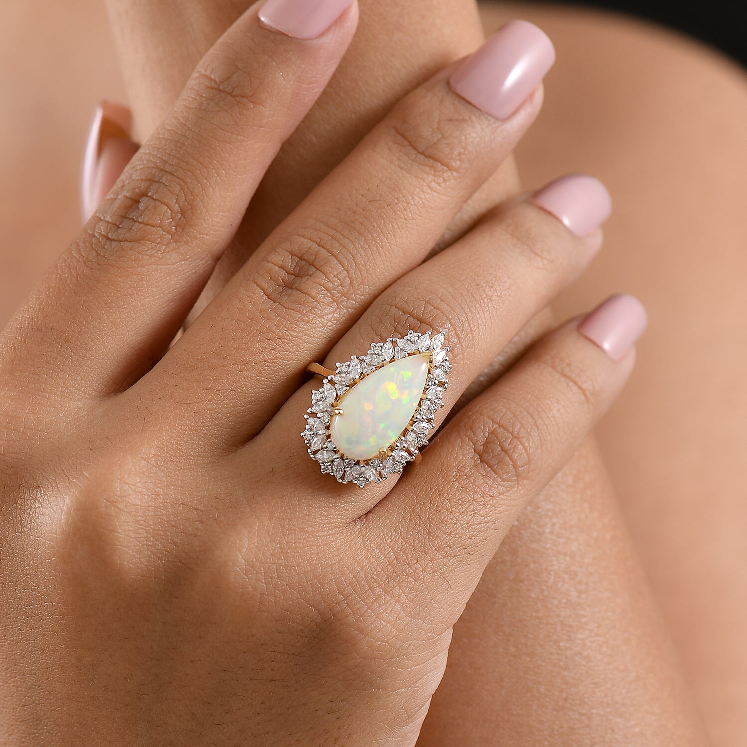 Luxuriant - Lab Grown Diamond (SI-G-H) Band Ring in 18K Vermeil Yellow Gold Plated Sterling Silver 0.25 Ct.