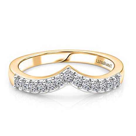 Luxuriant - Lab Grown Diamond (SI-G-H) Band Ring in 18K Vermeil Yellow Gold Plated Sterling Silver 0.25 Ct.